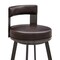 Armen Living Lynof Swivel Bar Stool in Brown Metal with Brown Faux Leather 840254335509 - alternate 8